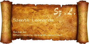Szente Leonarda névjegykártya